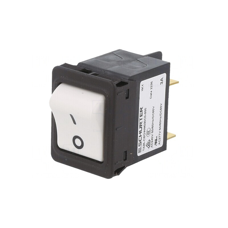Întrerupător de supracurent 240VAC 60VDC 3A DPST 2 poli | Electronic-mag.ro | Componente Electronice