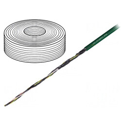 Cablu: cablu de control | chainflex® CF5 | 7G2,5mm2 | PVC | verde | CF5.25.07