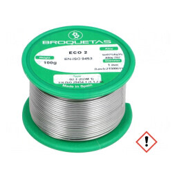 Sârmă de lipit fără plumb 1mm 100g Sn97Ag3 | Electronic-mag.ro | Componente Electronice
