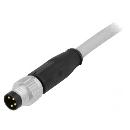 Conector M8 4-PIN Tată cu Cablu 5m PVC