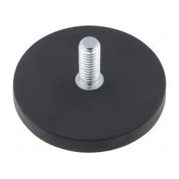 Magnet: fix | neodim | H: 6mm | 85N | Ø: 43mm | Lungime tijă: 15mm | GN 51.3-ND-43