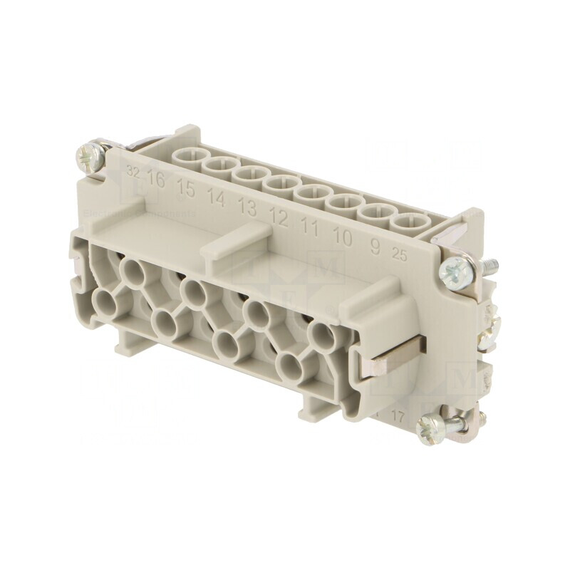 Conector HDC Inserturi Mamă 8+8 PE 16A | Electronic-mag.ro | Componente Electronice