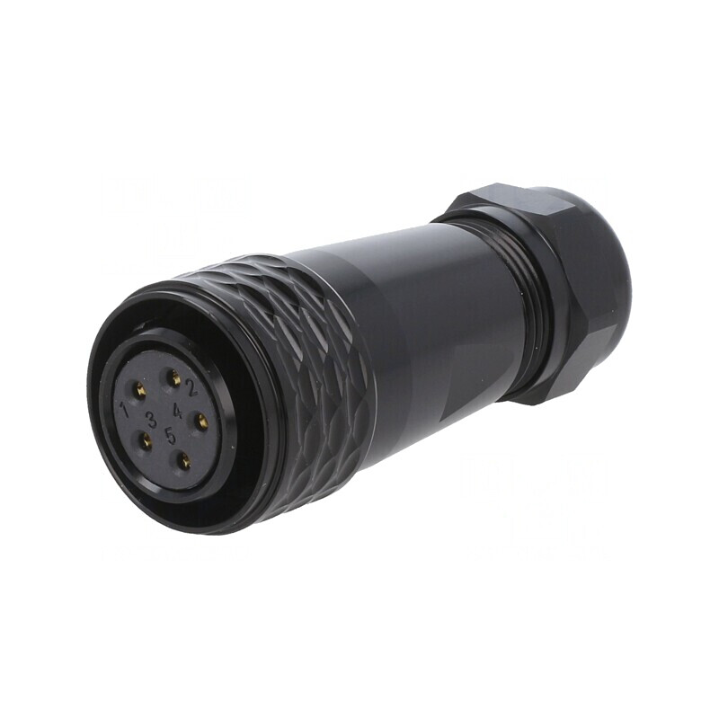 Mufă SA20 Mamă 5 PIN IP67 10A 500V pentru Cablu | Electronic-mag.ro | Componente Electronice