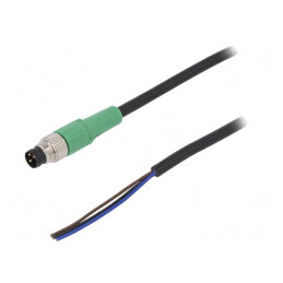Cablu de Conectare M8 3 PIN Drept 10m 250VAC 4A PVC | Electronic-mag.ro | Componente Electronice