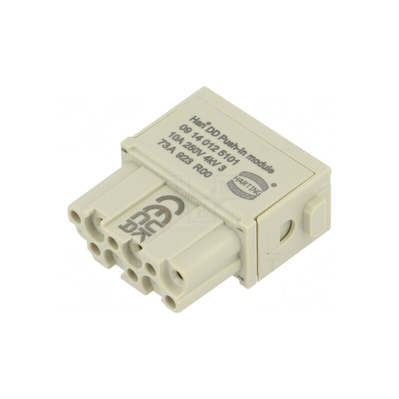 Conector modular HDC mamă 12 pini 10A 250V | Electronic-mag.ro | Componente Electronice