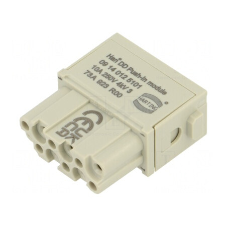 Conector modular HDC mamă 12 pini 10A 250V | Electronic-mag.ro | Componente Electronice