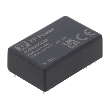 Convertor DC/DC 3W 4.5-9V la 24V/-24V THT JCB0305D24 | Electronic-mag.ro | Componente Electronice