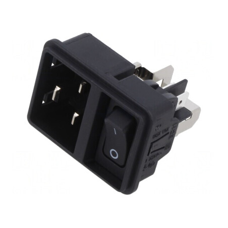 Conector alimentare AC soclu tată 16A 250V IEC 60320 | Electronic-mag.ro | Componente Electronice