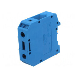 Conector de șine 50mm2, 1 pistă, 2 borne, albastru UKH | Electronic-mag.ro | Componente Electronice