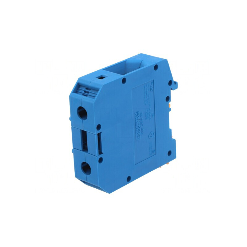 Conector de șine 50mm2, 1 pistă, 2 borne, albastru UKH | Electronic-mag.ro | Componente Electronice