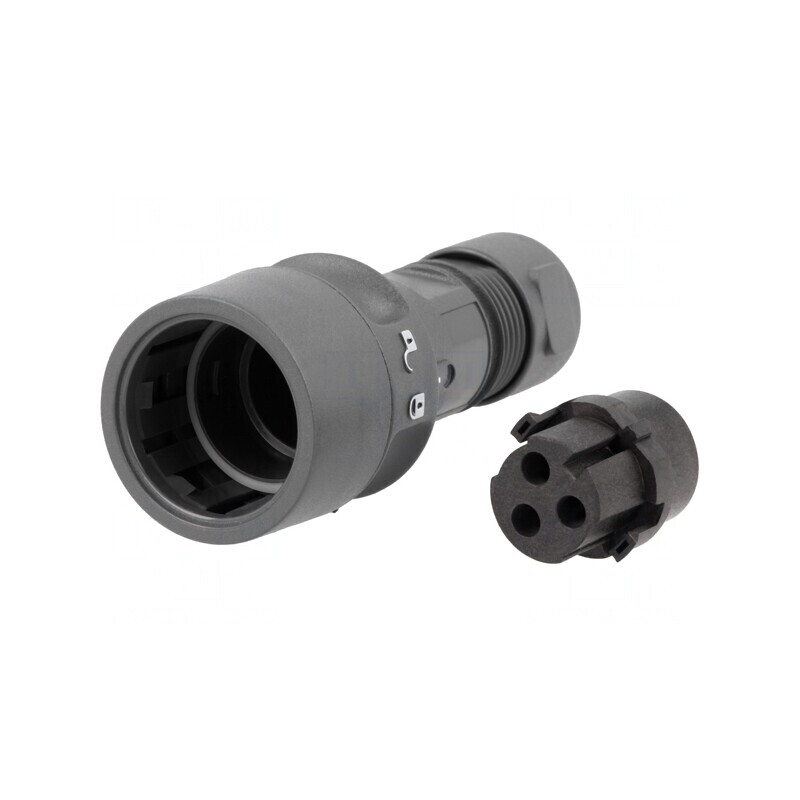 Conector circular mufă mamă 3 pini fără contacte pe cablu | Electronic-mag.ro | Componente Electronice