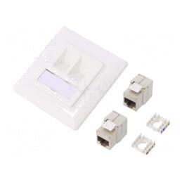 Soclu RJ45 Cat 6a Ecranat Keystone 8p8c 5-8.5mm | Electronic-mag.ro | Componente Electronice