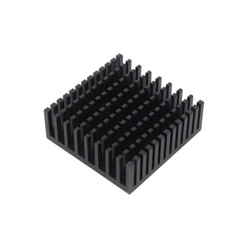 Radiator Extrudat cu Aripioare Negru 54x54x20mm | Electronic-mag.ro | Componente Electronice