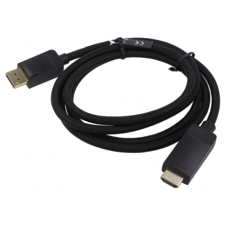 Cablu DisplayPort 1.2 la HDMI 2.0, Negru | Electronic-mag.ro | Componente Electronice