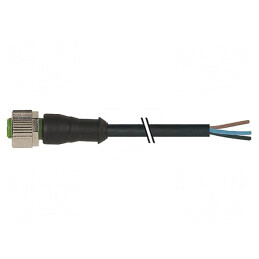 Cablu M12 drept 3m PVC 125VAC 4A