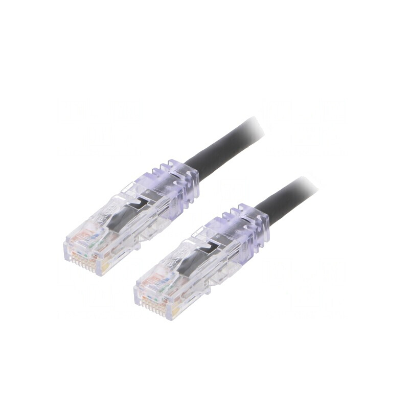 Patch cord TX6 PLUS 2m Negru LSZH U/UTP 6 | Electronic-mag.ro | Componente Electronice