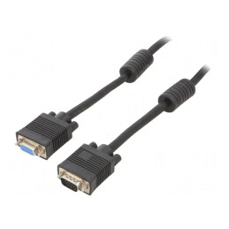 Cablu | D-Sub 15pin HD soclu,D-Sub 15pin HD mufă | negru | 10m | CC-PPVGAX-10M-B