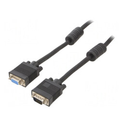 Cablu D-Sub 15pin HD Negru 10m | Electronic-mag.ro | Componente Electronice