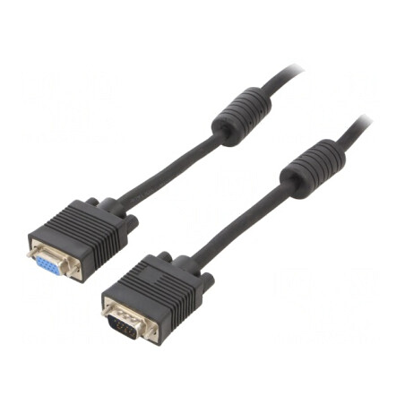 Cablu D-Sub 15pin HD Negru 10m | Electronic-mag.ro | Componente Electronice