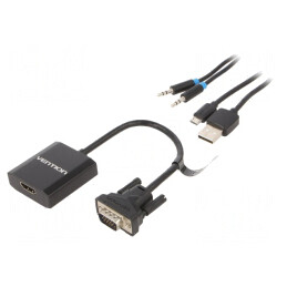 Convertor HDMI la D-Sub 15pin 0.15m | Electronic-mag.ro | Componente Electronice