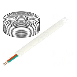 Cablu: cablu telecomunicaţii | litat | 2x28AWG | alb | 100m | -20÷60°C | 