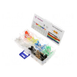 Set LED 5mm THT 280 bucăți în cutie de plastic | Electronic-mag.ro | Componente Electronice