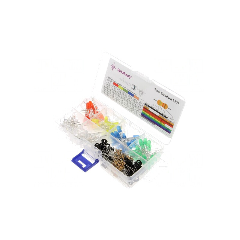 Set LED 5mm THT 280 bucăți în cutie de plastic | Electronic-mag.ro | Componente Electronice Set LED 5mm THT 280 bucăți în cutie de plastic | Electronic-mag.ro | Componente Electronice