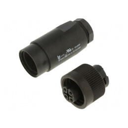 Mufă Circulară 4-Pin 400V pe Cablu | Electronic-mag.ro | Componente Electronice