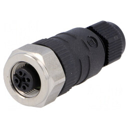 Mufă M12 PIN 4 Mamă pe Cablu IP67 | Electronic-mag.ro | Componente Electronice