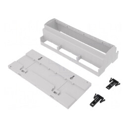 Carcasă pentru șină DIN gri 91x213x62mm 12 module | Electronic-mag.ro | Componente Electronice