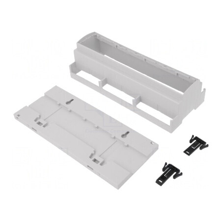 Carcasă pentru șină DIN gri 91x213x62mm 12 module | Electronic-mag.ro | Componente Electronice
