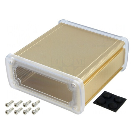 Carcasă Universală Aluminiu Aurit 115x119x51mm | Electronic-mag.ro | Componente Electronice