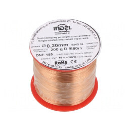 Sârmă Emailată 0,2mm 0,2kg Cu 65-155°C | Electronic-mag.ro | Componente Electronice