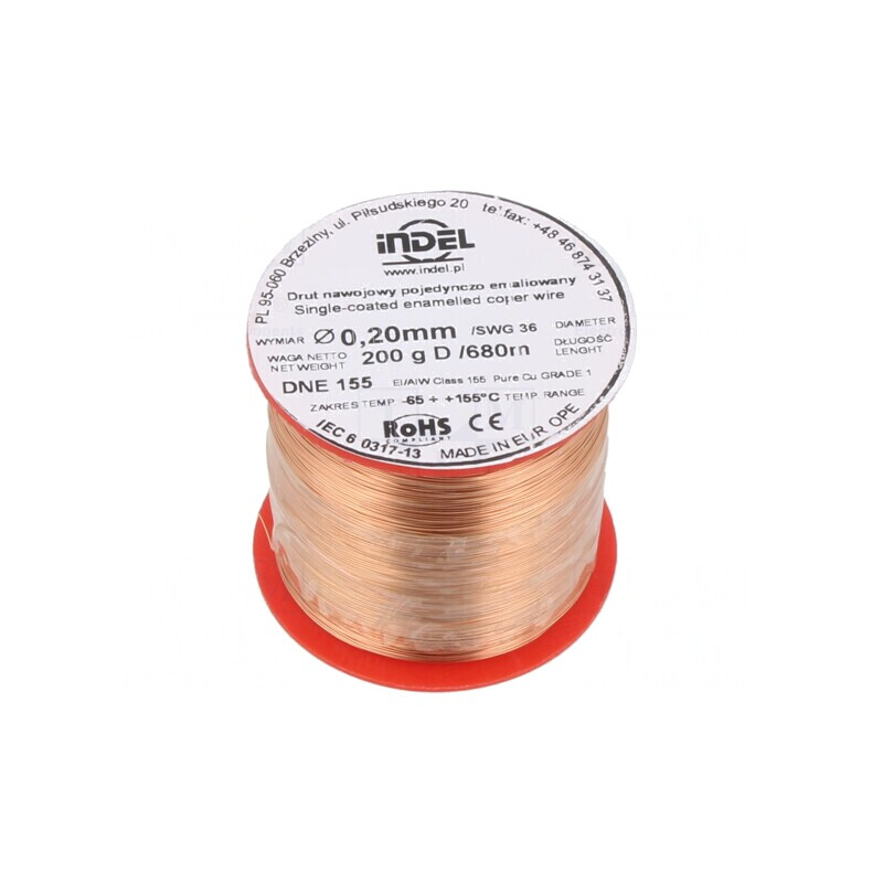 Sârmă Emailată 0,2mm 0,2kg Cu 65-155°C | Electronic-mag.ro | Componente Electronice