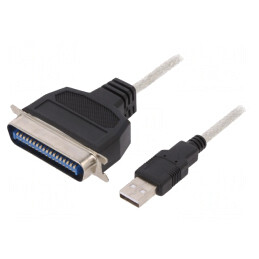 Cablu USB A la Centronics 36 pini 1.8m Transparent | Electronic-mag.ro | Componente Electronice