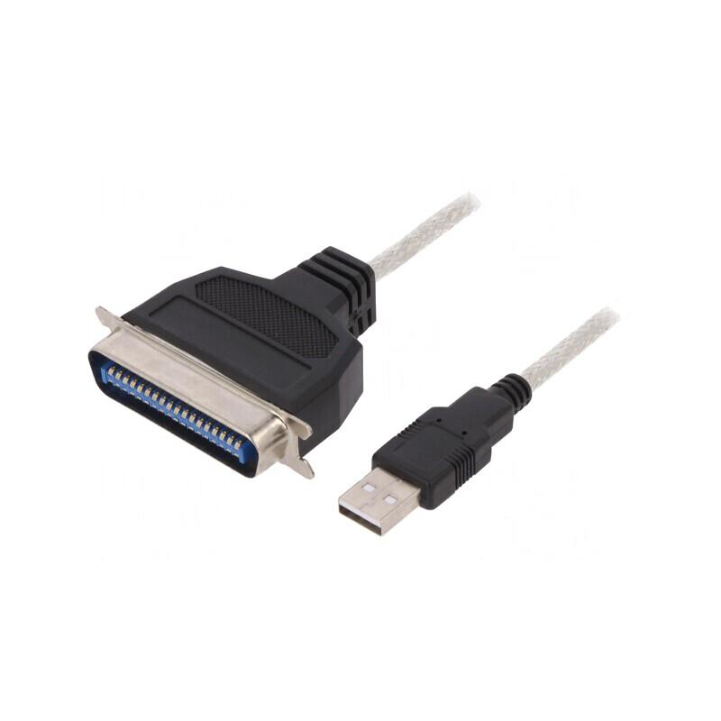 Cablu USB A la Centronics 36 pini 1.8m Transparent | Electronic-mag.ro | Componente Electronice