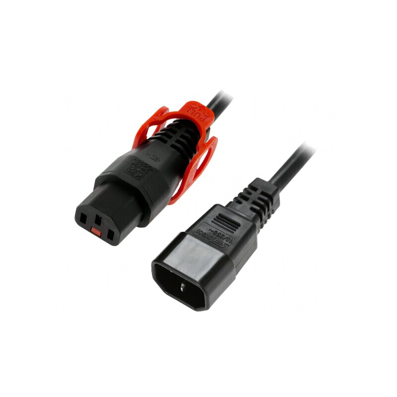 Cablu IEC C13 la C14 cu Blocare 2m | Electronic-mag.ro | Componente Electronice Cablu IEC C13 la C14 cu Blocare 2m | Electronic-mag.ro | Componente Electronice