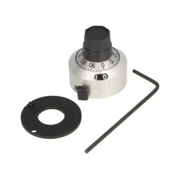 Buton de precizie | cu disc selector cu numărare | Ø22,2x22mm | H-22-6A