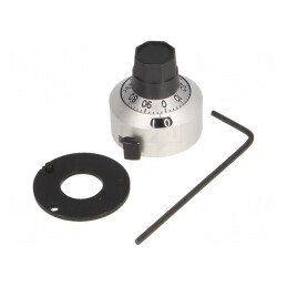 Buton de precizie cu disc selector Ø22,2x22mm | Electronic-mag.ro | Componente Electronice