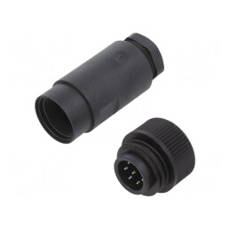 Mufă Tată Circulară 7 PIN 250V Lipire | Electronic-mag.ro | Componente Electronice