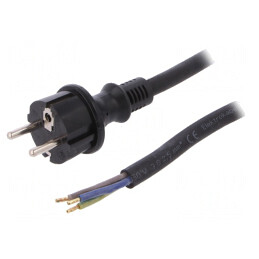 Cablu SCHUKO 3m Negru | Electronic-mag.ro | Componente Electronice