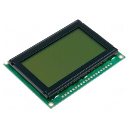 Afișaj LCD Grafic 128x64 Galben-Verde LED | Electronic-mag.ro | Componente Electronice