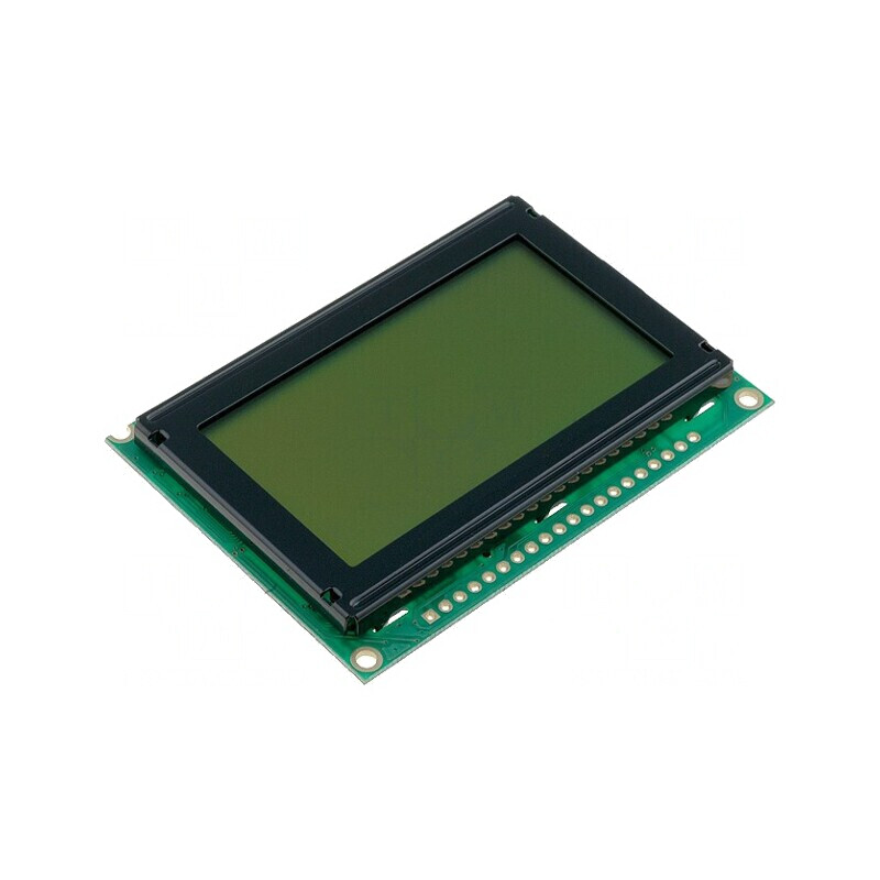 Afișaj LCD Grafic 128x64 Galben-Verde LED | Electronic-mag.ro | Componente Electronice