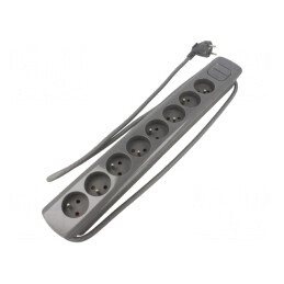 Prelungitor 8 Prize Gri 1,8m 16A | Electronic-mag.ro | Componente Electronice