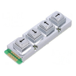 Tastatură Metalică 4 Butoane Rezistentă 1 Milion Cicluri | Electronic-mag.ro | Componente Electronice