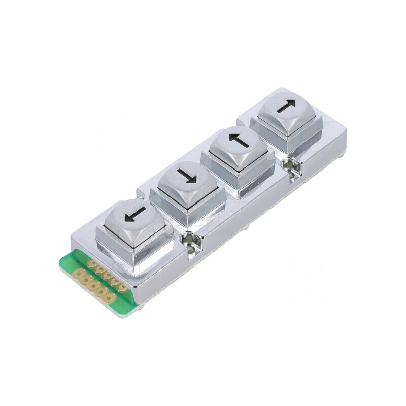 Tastatură Metalică 4 Butoane Rezistentă 1 Milion Cicluri | Electronic-mag.ro | Componente Electronice
