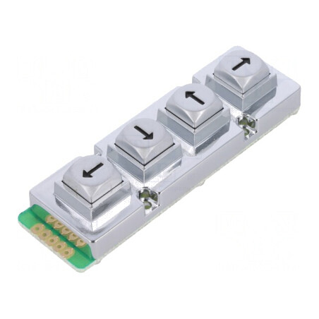 Tastatură Metalică 4 Butoane Rezistentă 1 Milion Cicluri | Electronic-mag.ro | Componente Electronice