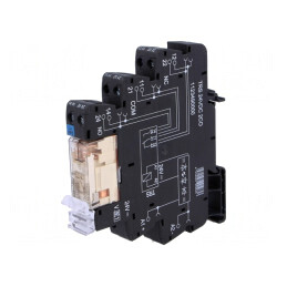Releu Intermediar DPDT 24VDC 8A pentru Șină DIN | Electronic-mag.ro | Componente Electronice