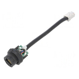 Cablu adaptor 0,1m Cat 5e IP67 8p8c