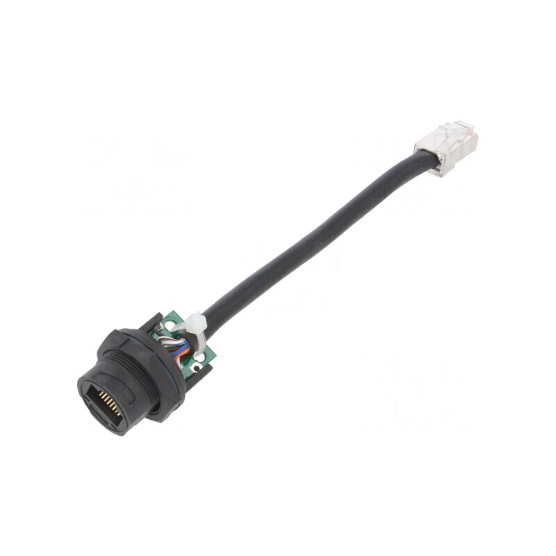 Cablu adaptor 0,1m Cat 5e IP67 8p8c | Electronic-mag.ro | Componente Electronice
